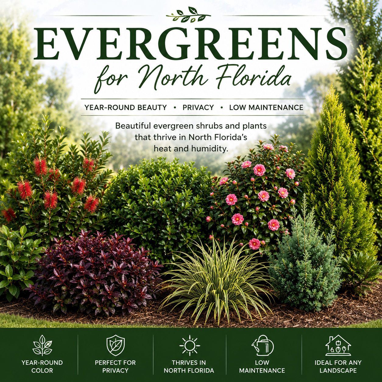Evergreen Plants & Shrubs for North Florida