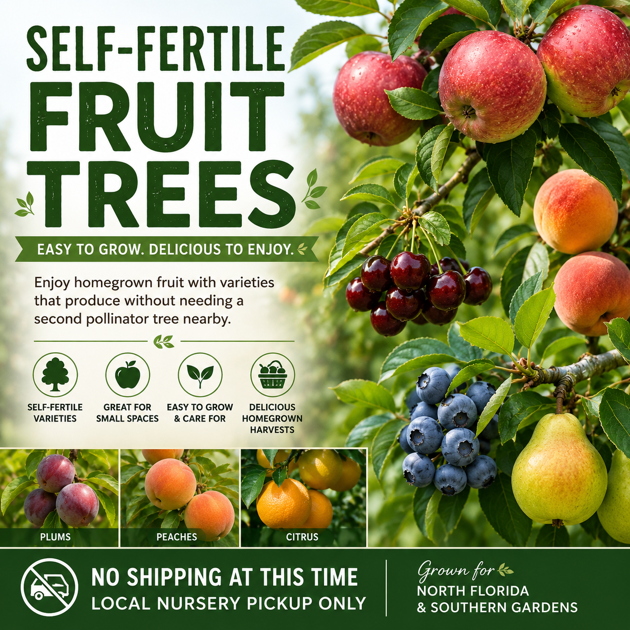 Self-Fertile Fruit Trees for North Florida