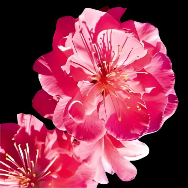 Flowering Weeping Peach Tree with cascading branches and pink spring blossoms at Advanced Nursery Growers in DeFuniak Springs, Florida
