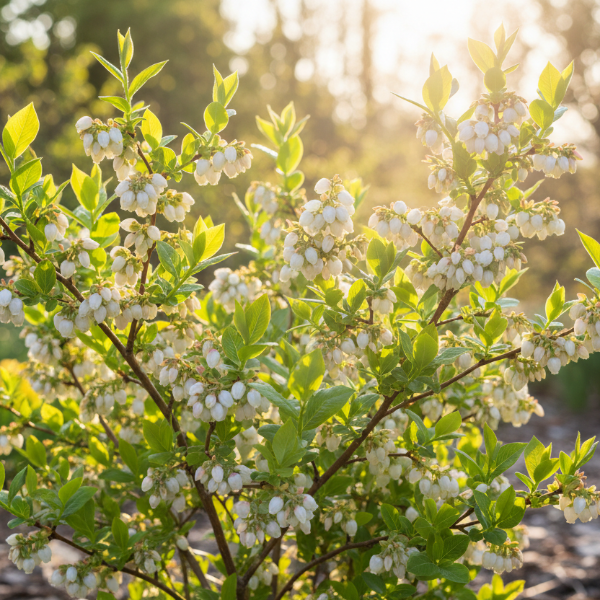 Springhigh southern highbush blueberry plant for sale at a North Florida nursery in DeFuniak Springs