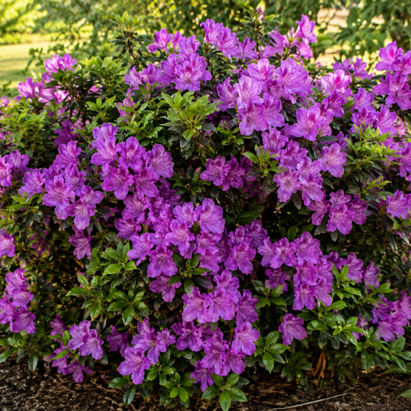 Encore Autumn Amethyst Azalea with lavender-purple blooms, available for local pickup at Advanced Nursery Growers in DeFuniak Springs Florida