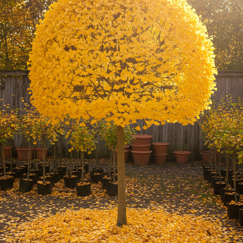 Golden Globe Ginkgo Tree (Ginkgo biloba ‘Golden Globe’) – Ornamental Shade Tree