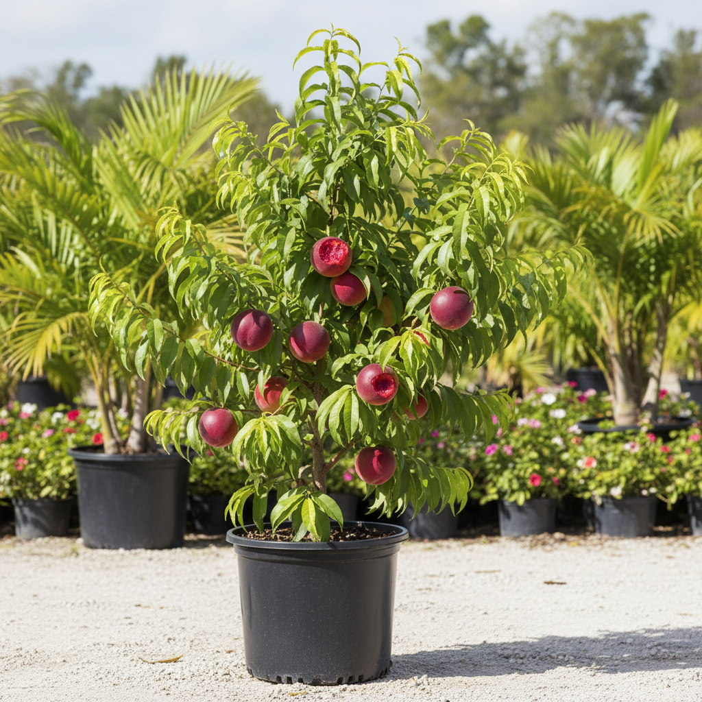 Indian Blood Cling Peach Tree for sale at Advanced Nursery Growers in DeFuniak Springs Florida