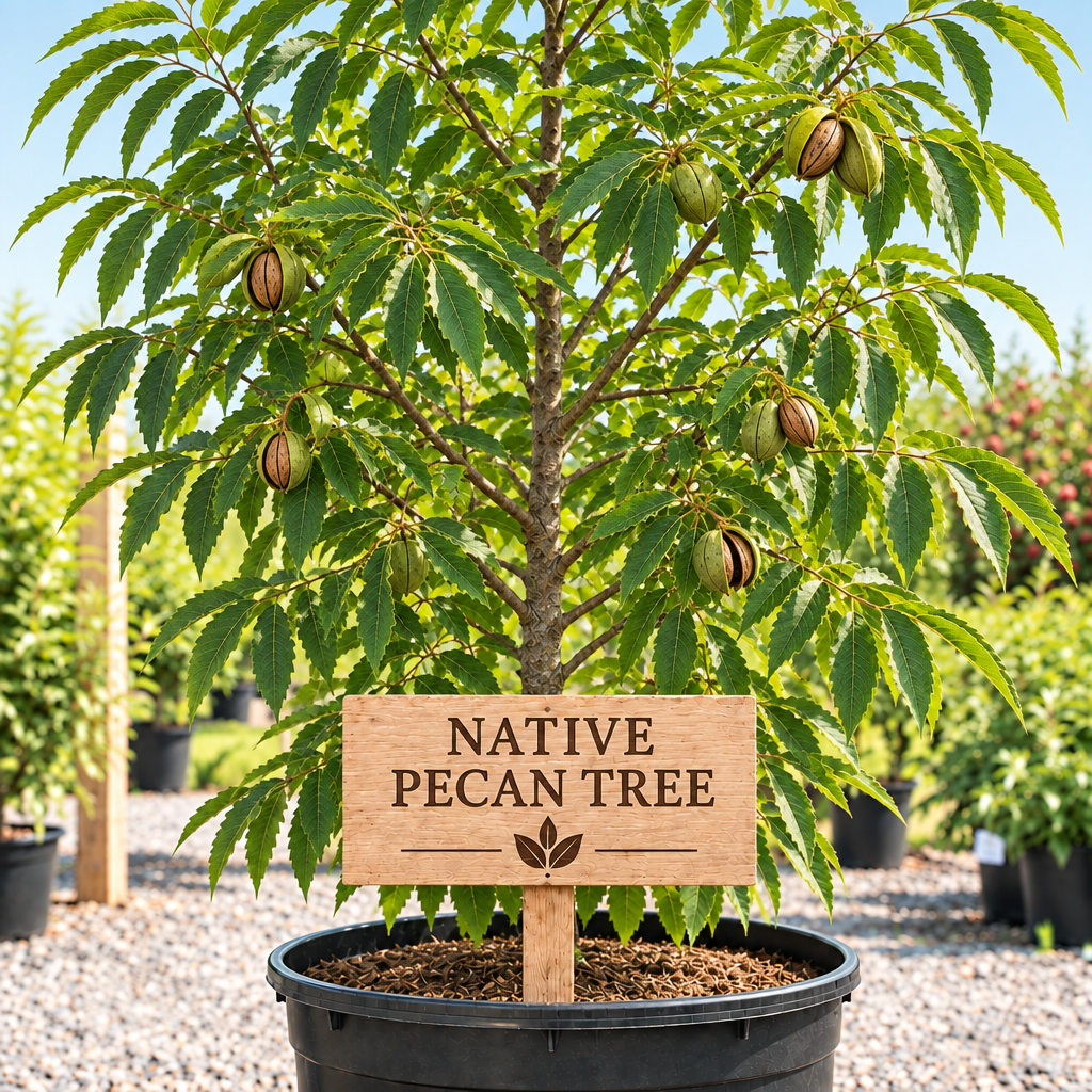 Native Pecan tree for sale at Advanced Nursery Growers in DeFuniak Springs, Florida