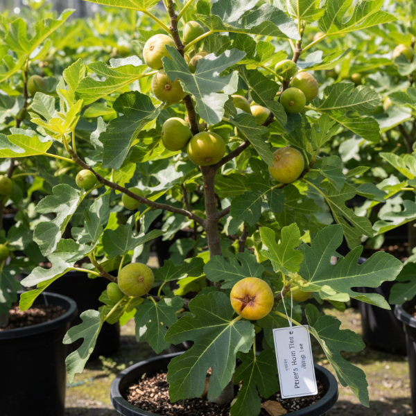 Peter's Honey Fig tree with sweet greenish-yellow figs for sale at Advanced Nursery Growers in DeFuniak Springs Florida