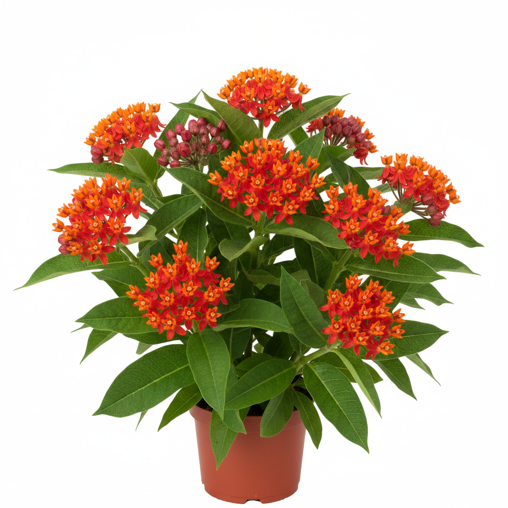 Silky Deep Red Tropical Milkweed