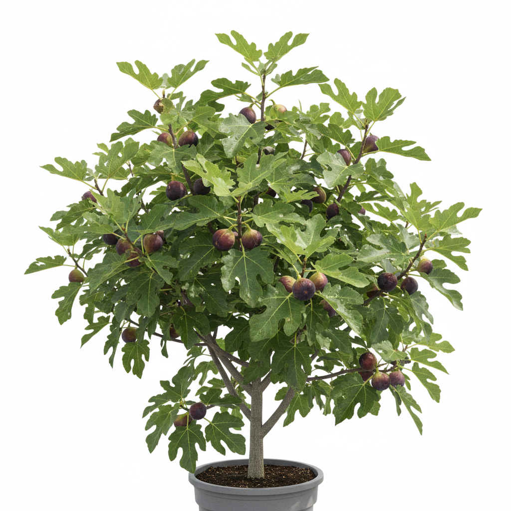 Chicago Hardy Fig Tree with sweet purple-brown figs for sale in DeFuniak Springs Florida