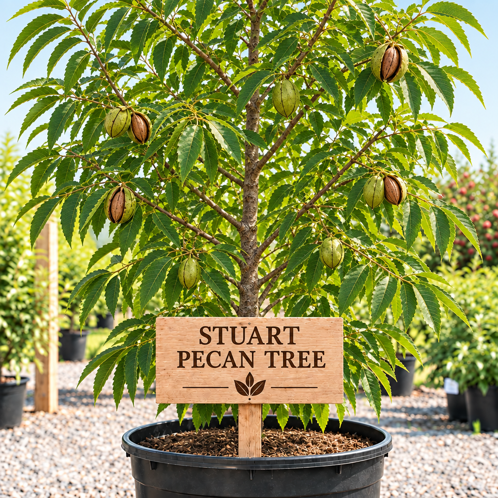 Stuart Pecan tree producing dependable Southern pecans for North Florida orchards and landscapes