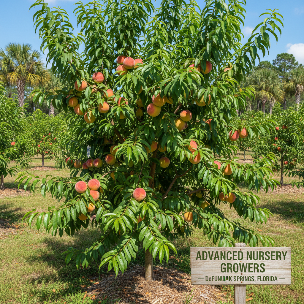 Tropic Sweet Peach Tree for sale at Advanced Nursery Growers in DeFuniak Springs Florida
