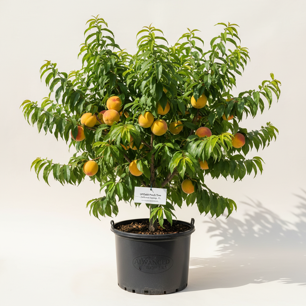 UFGold Peach Tree for sale at Advanced Nursery Growers in DeFuniak Springs Florida